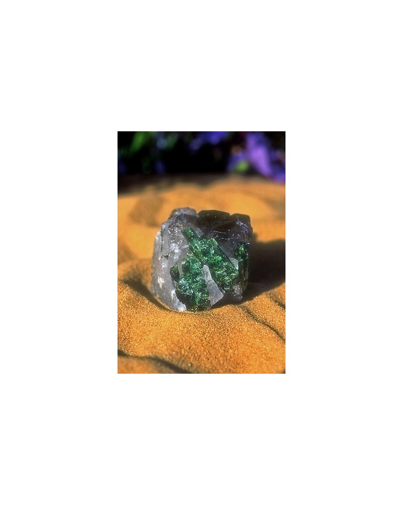 Green tourmaline/Smoky quartz - Tourmaline verte/quartz fumé